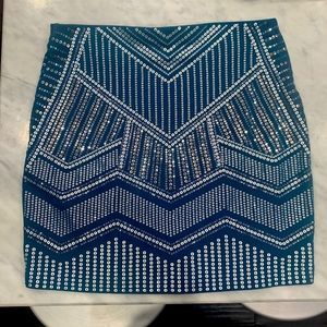 Blue Express sequin skirt. Size Small